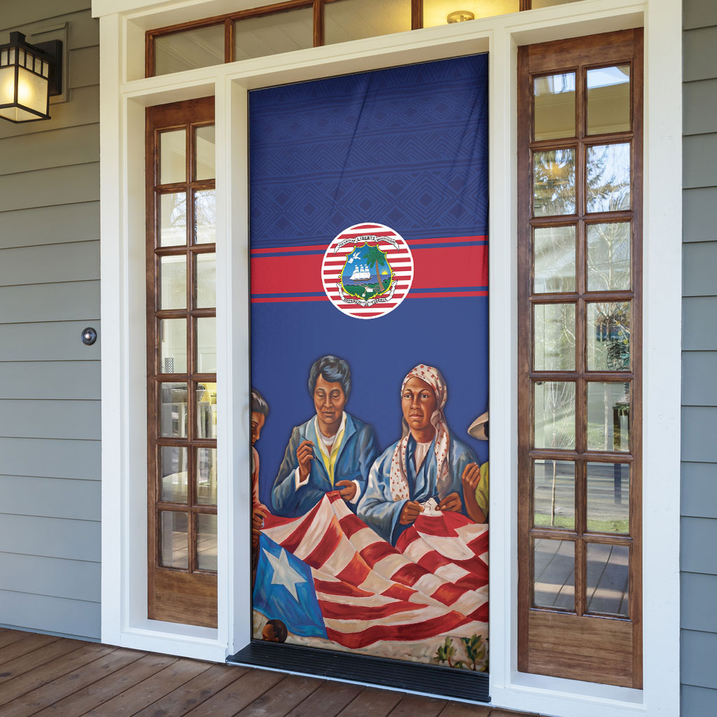 Liberia Flag Day Door Cover Lone Star Heritage Pride
