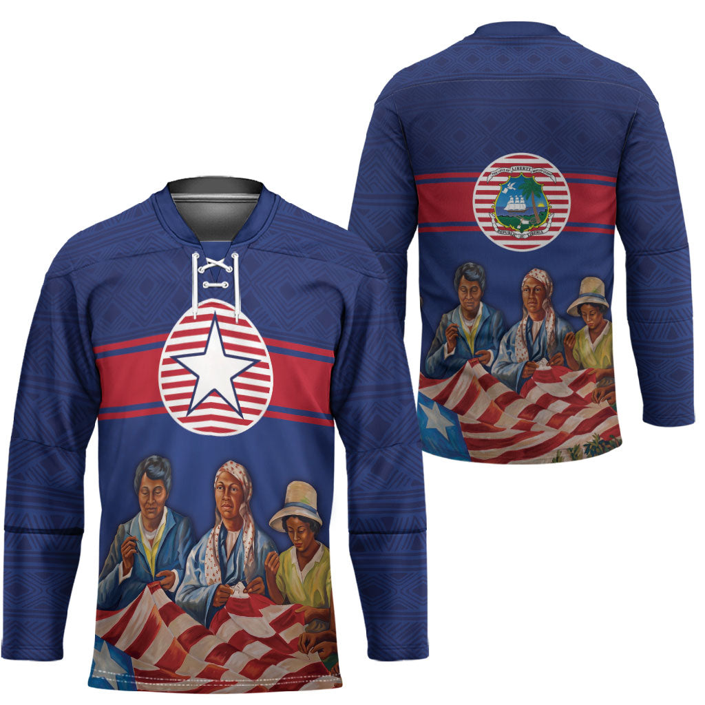 Liberia Flag Day Hockey Jersey Lone Star Heritage Pride