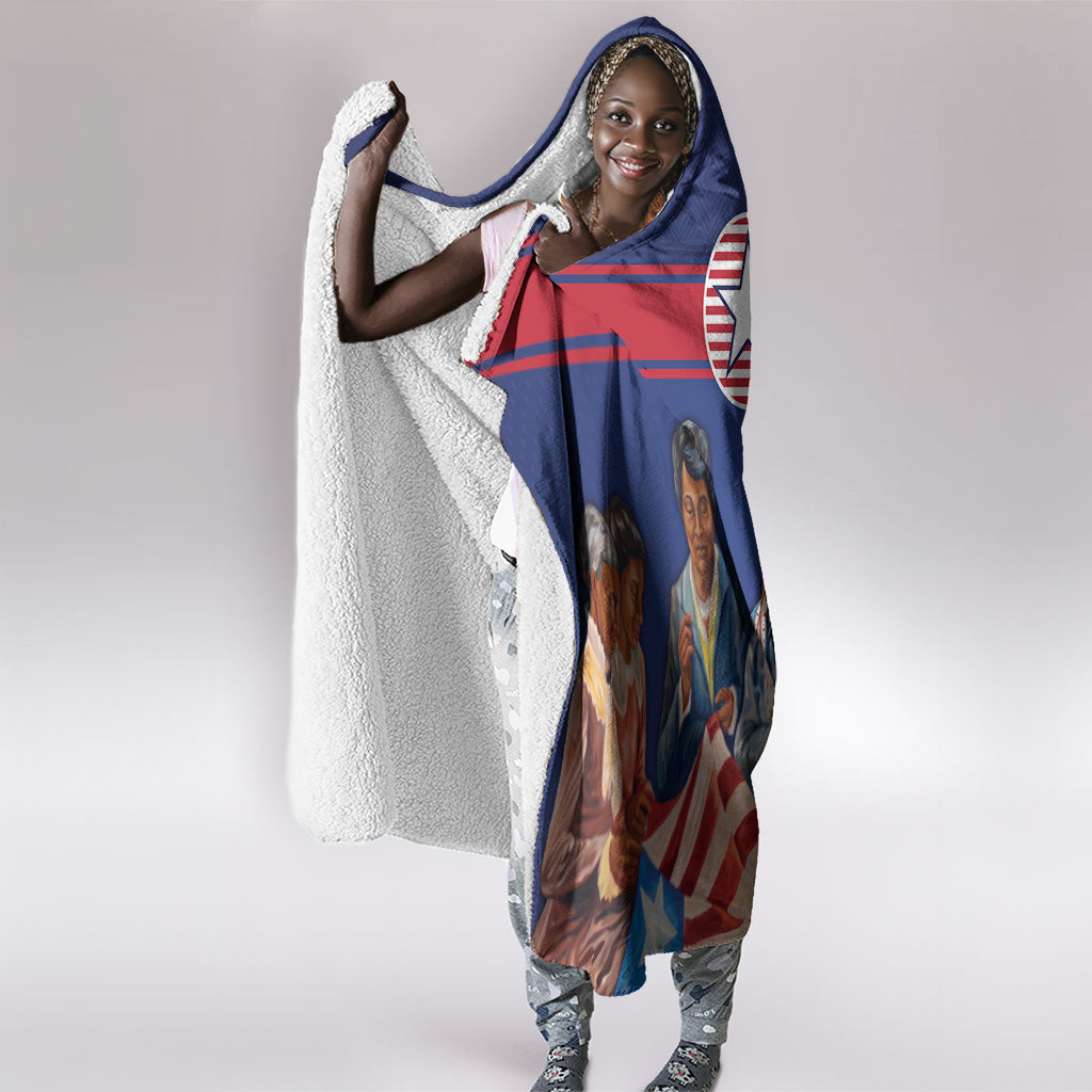 Liberia Flag Day Hooded Blanket Lone Star Heritage Pride