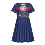 Liberia Flag Day Kid Short Sleeve Dress Lone Star Heritage Pride