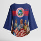 Liberia Flag Day Kimono Sleeve Blouse Lone Star Heritage Pride