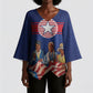 Liberia Flag Day Kimono Sleeve Blouse Lone Star Heritage Pride