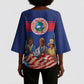 Liberia Flag Day Kimono Sleeve Blouse Lone Star Heritage Pride