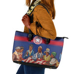 Liberia Flag Day Leather Tote Bag Lone Star Heritage Pride