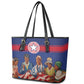 Liberia Flag Day Leather Tote Bag Lone Star Heritage Pride
