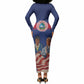 Liberia Flag Day Long Sleeve Bodycon Dress Lone Star Heritage Pride