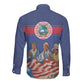 Liberia Flag Day Long Sleeve Button Shirt Lone Star Heritage Pride