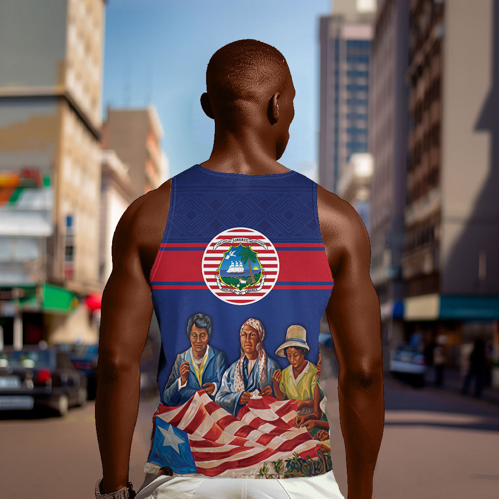 Liberia Flag Day Men Tank Top Lone Star Heritage Pride