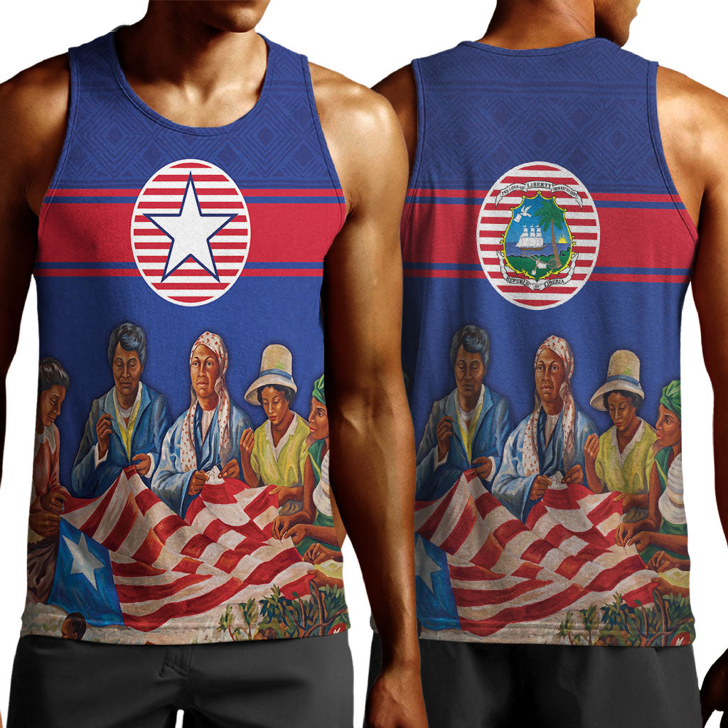 Liberia Flag Day Men Tank Top Lone Star Heritage Pride