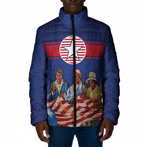Liberia Flag Day Padded Jacket Lone Star Heritage Pride