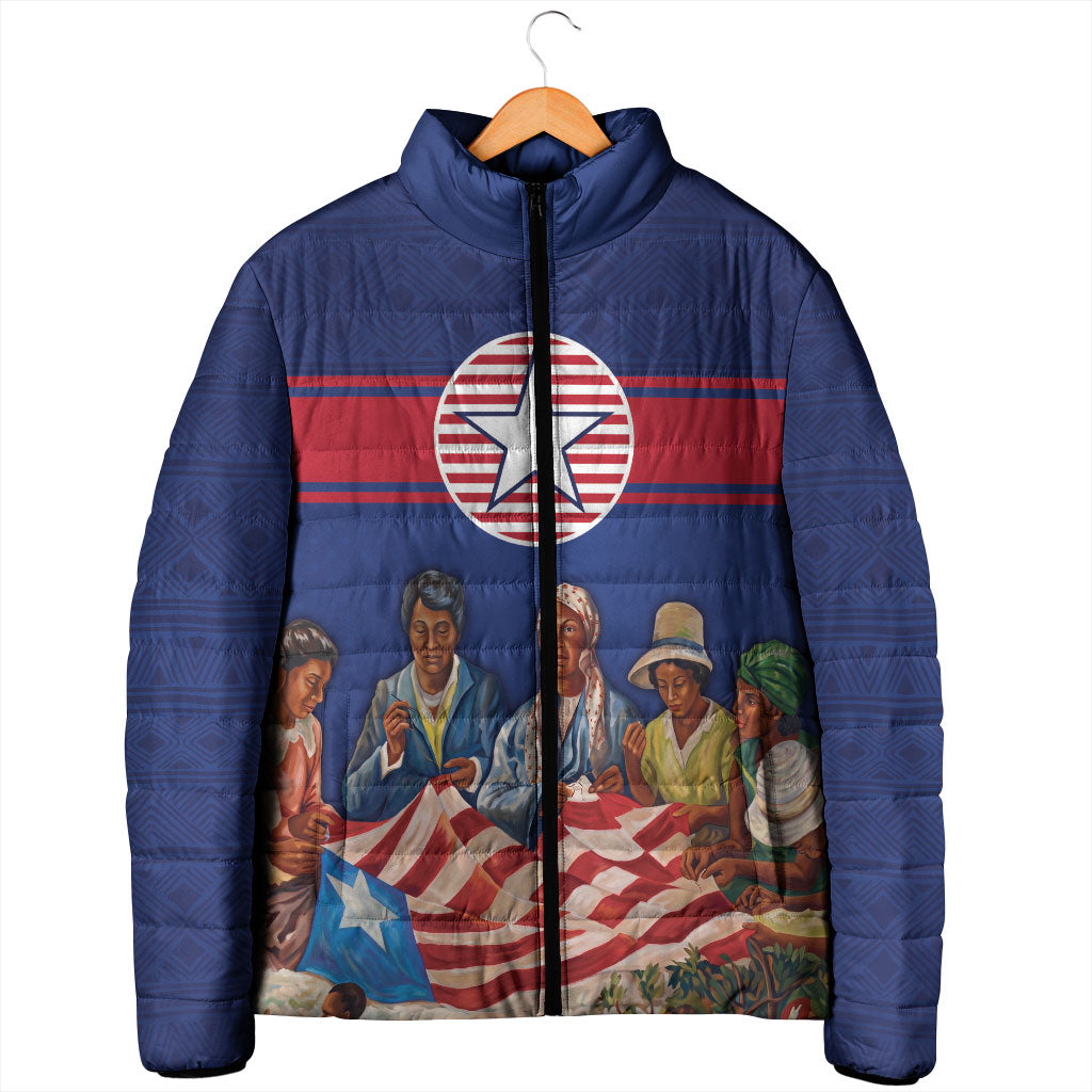 Liberia Flag Day Padded Jacket Lone Star Heritage Pride
