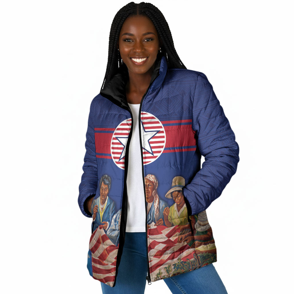 Liberia Flag Day Padded Jacket Lone Star Heritage Pride