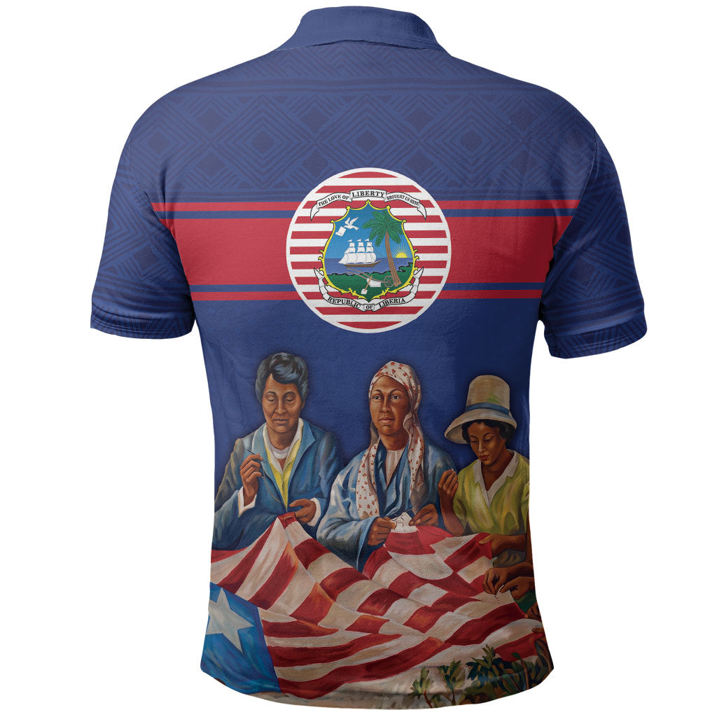 Liberia Flag Day Polo Shirt Lone Star Heritage Pride