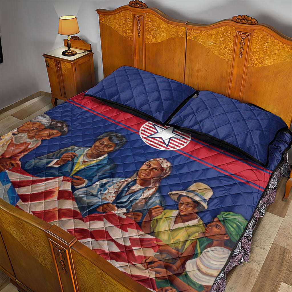 Liberia Flag Day Quilt Bed Set Lone Star Heritage Pride
