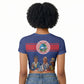 Liberia Flag Day Raglan Cropped T shirt Lone Star Heritage Pride