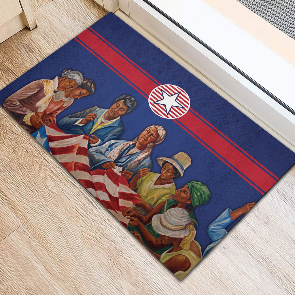 Liberia Flag Day Rubber Doormat Lone Star Heritage Pride