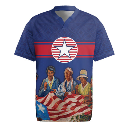 Liberia Flag Day Rugby Jersey Lone Star Heritage Pride