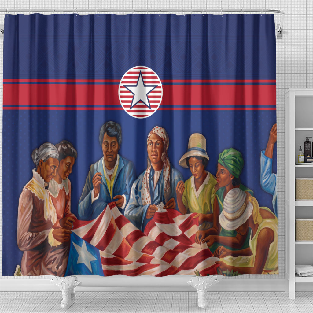 Liberia Flag Day Shower Curtain Lone Star Heritage Pride