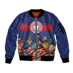 Liberia Flag Day Sleeve Zip Bomber Jacket Lone Star Heritage Pride