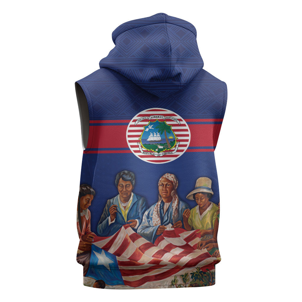 Liberia Flag Day Sleeveless Hoodie Lone Star Heritage Pride