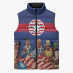 Liberia Flag Day Sleeveless Puffer Jacket Lone Star Heritage Pride