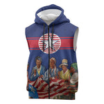 Liberia Flag Day Sleeveless Zip Hoodie Lone Star Heritage Pride