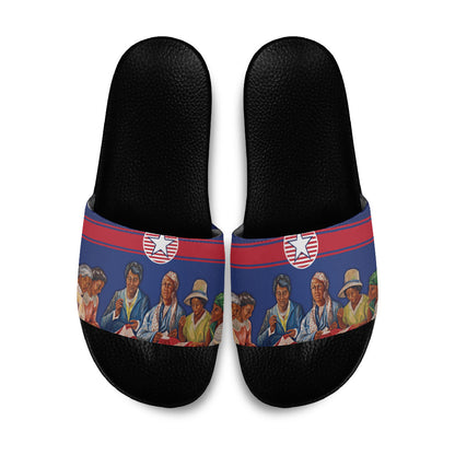 Liberia Flag Day Slide Sandals Lone Star Heritage Pride