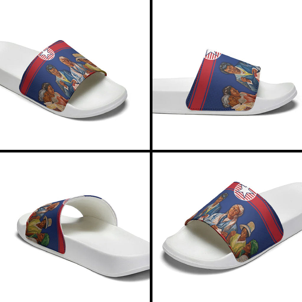 Liberia Flag Day Slide Sandals Lone Star Heritage Pride
