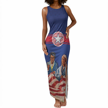 Liberia Flag Day Tank Maxi Dress Lone Star Heritage Pride