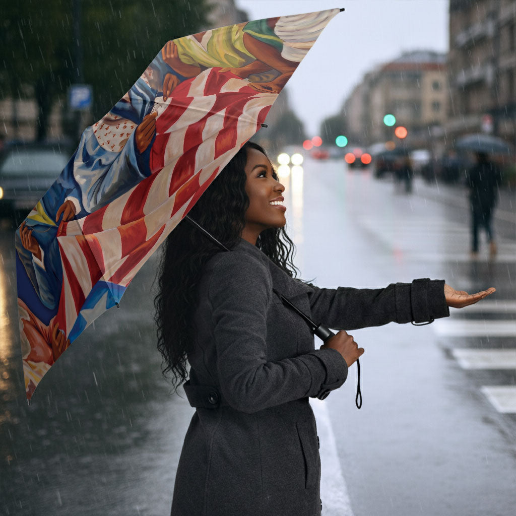 Liberia Flag Day Umbrella Lone Star Heritage Pride
