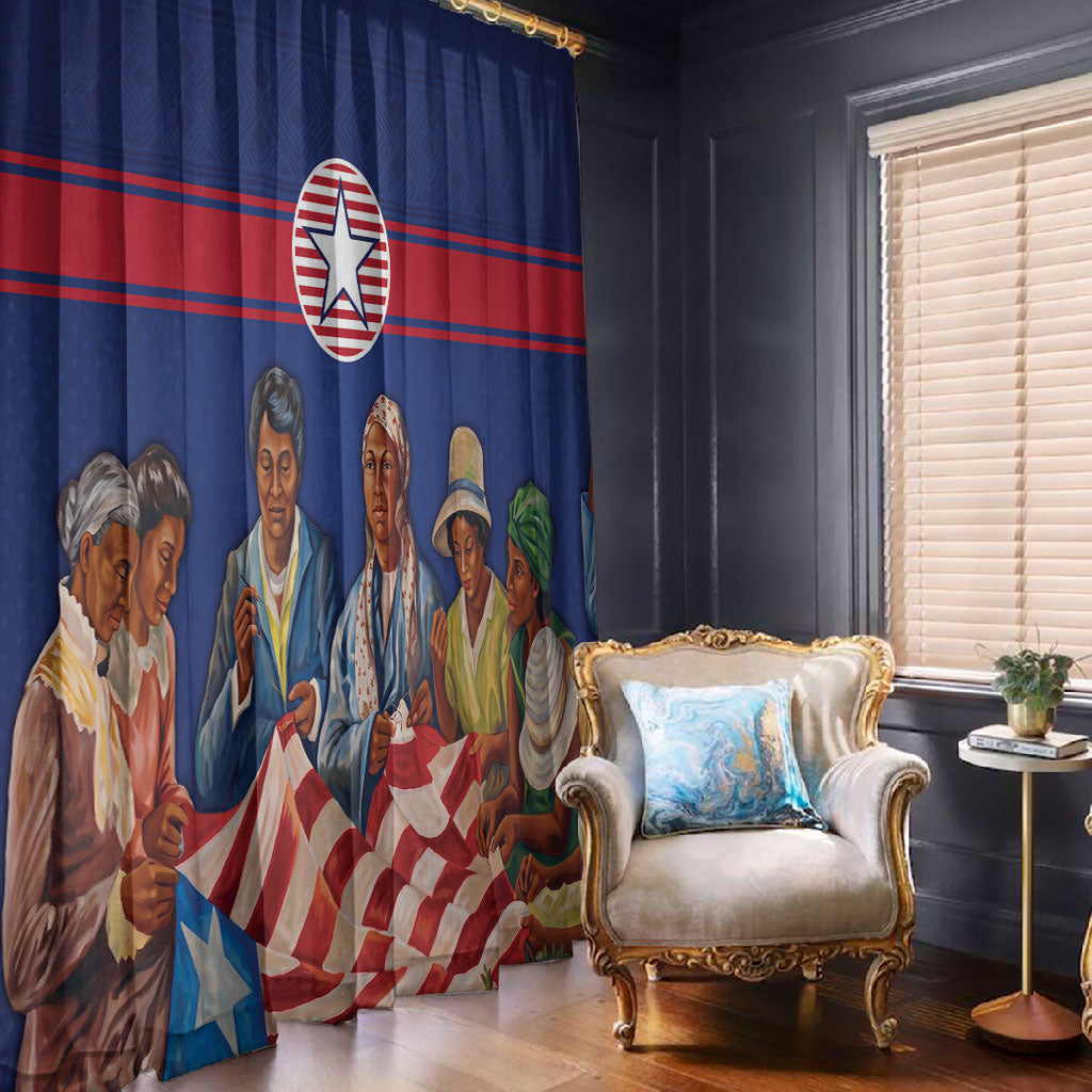 Liberia Flag Day Window Curtain Lone Star Heritage Pride
