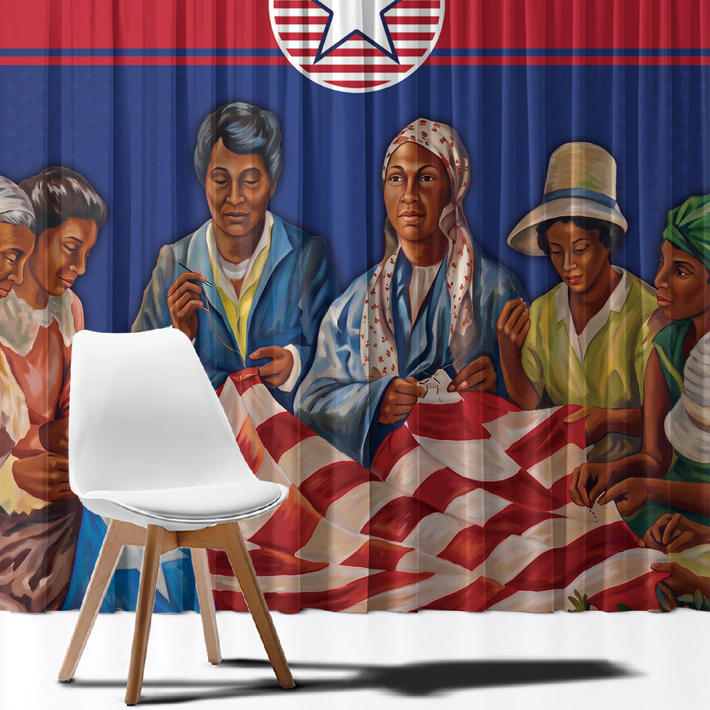 Liberia Flag Day Window Curtain Lone Star Heritage Pride