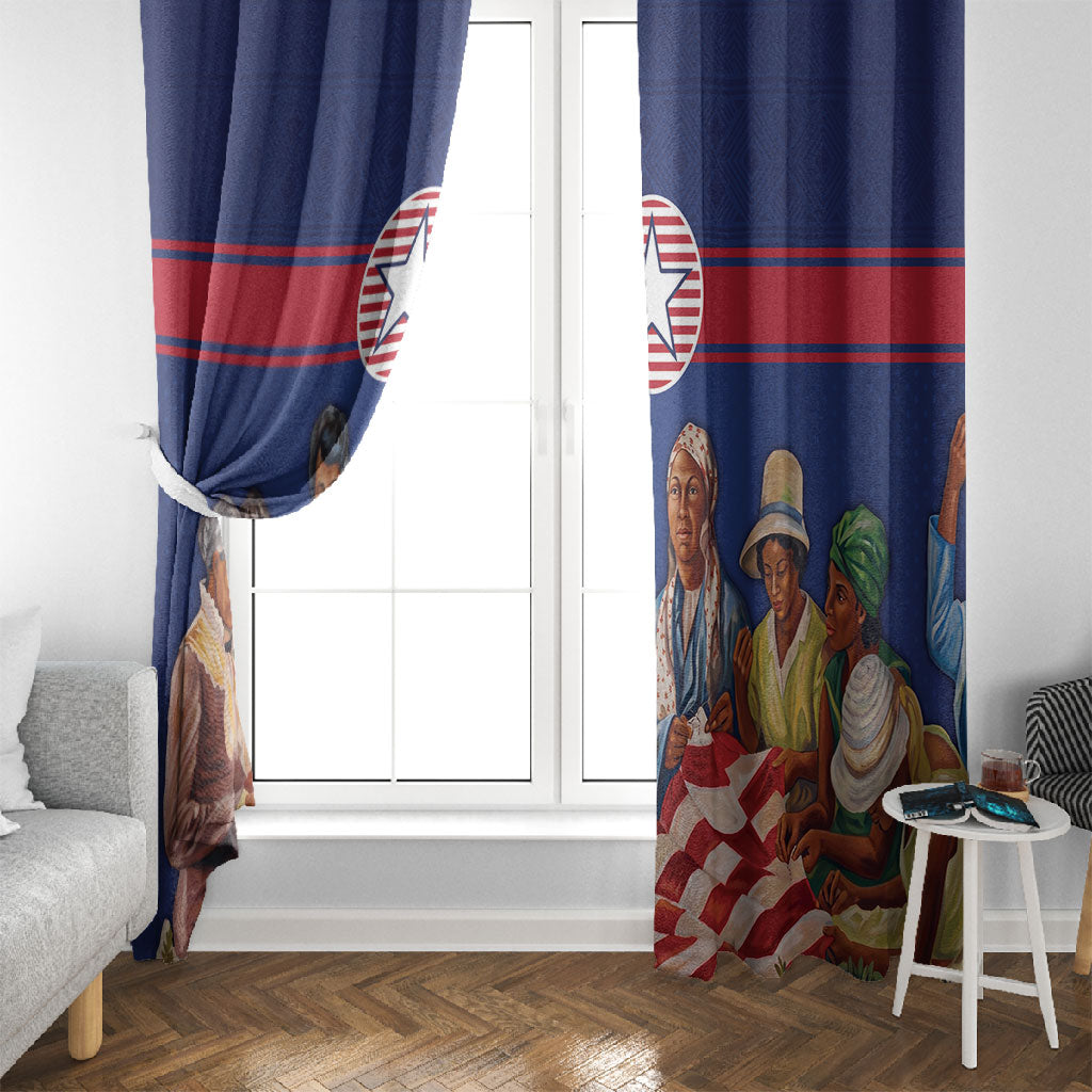 Liberia Flag Day Window Curtain Lone Star Heritage Pride