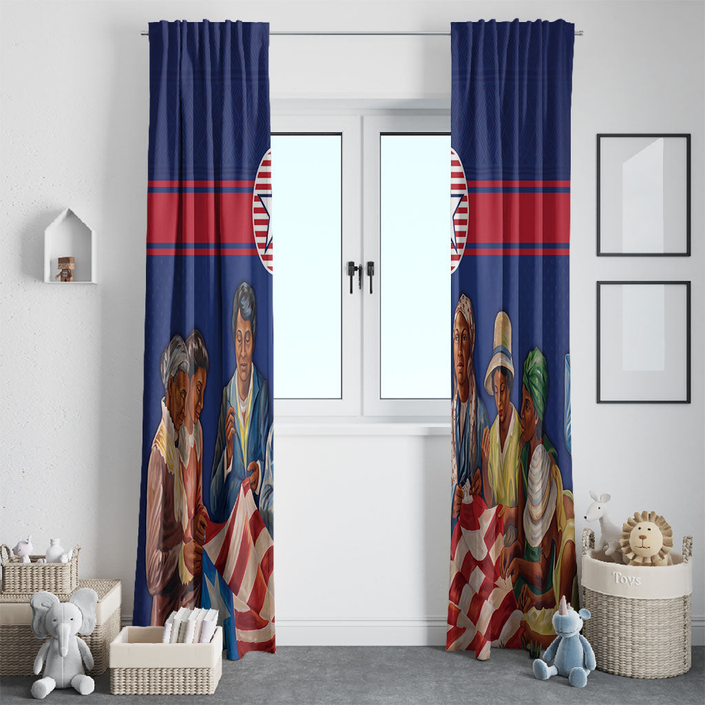 Liberia Flag Day Window Curtain Lone Star Heritage Pride