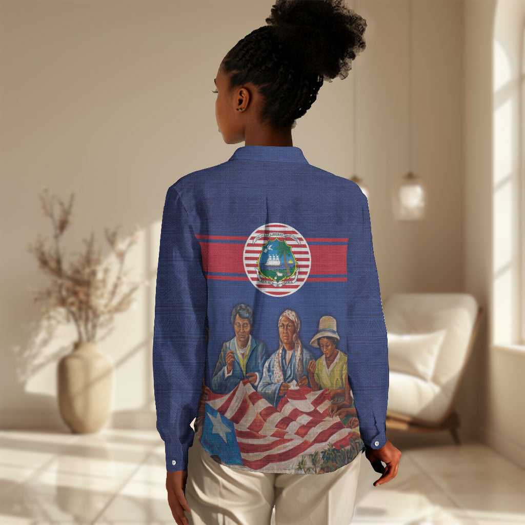 Liberia Flag Day Women Casual Shirt Lone Star Heritage Pride