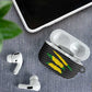 Black Jamaicans Jamaica Beast AirPods Case Ripped Flag Graphic