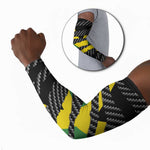 Black Jamaicans Jamaica Beast Arm Sleeves Ripped Flag Graphic