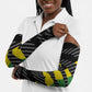 Black Jamaicans Jamaica Beast Arm Sleeves Ripped Flag Graphic