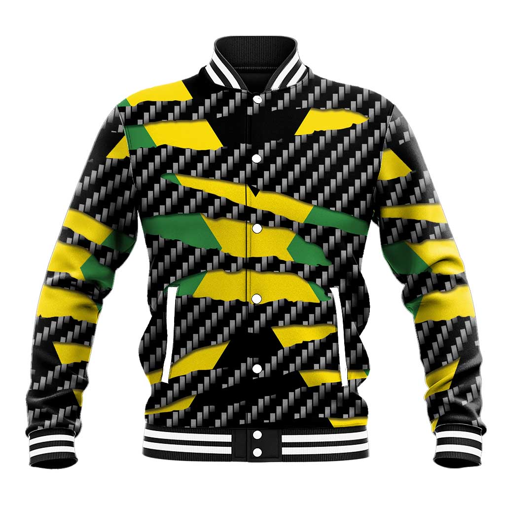 Black Jamaicans Jamaica Beast Baseball Jacket Ripped Flag Graphic - African Pride