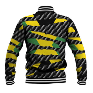 Black Jamaicans Jamaica Beast Baseball Jacket Ripped Flag Graphic - African Pride