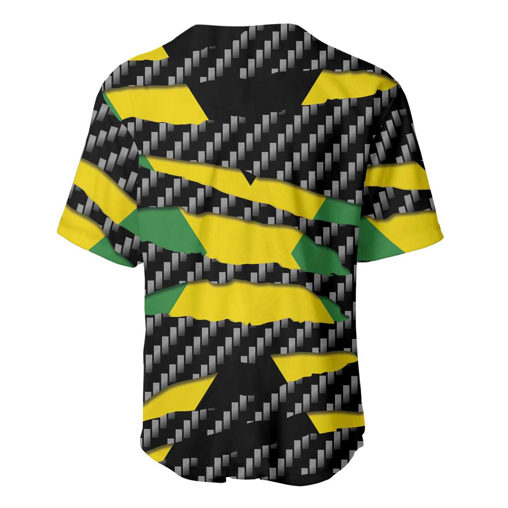 Black Jamaicans Jamaica Beast Baseball Jersey Ripped Flag Graphic LT19