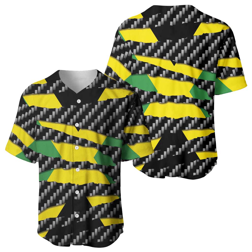 Black Jamaicans Jamaica Beast Baseball Jersey Ripped Flag Graphic LT19
