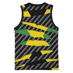 Black Jamaicans Jamaica Beast Basketball Jersey Ripped Flag Graphic - African Pride