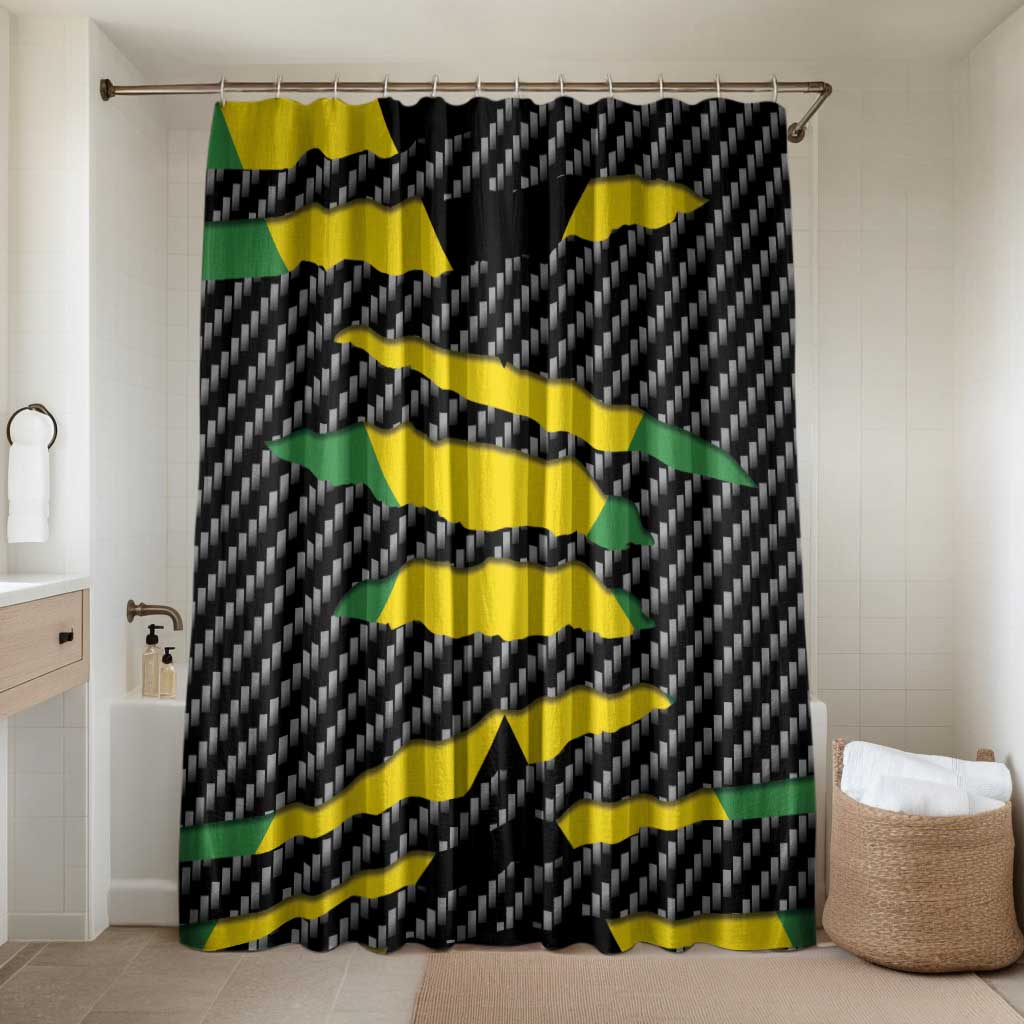 Black Jamaicans Jamaica Beast Bathroom Set Ripped Flag Graphic