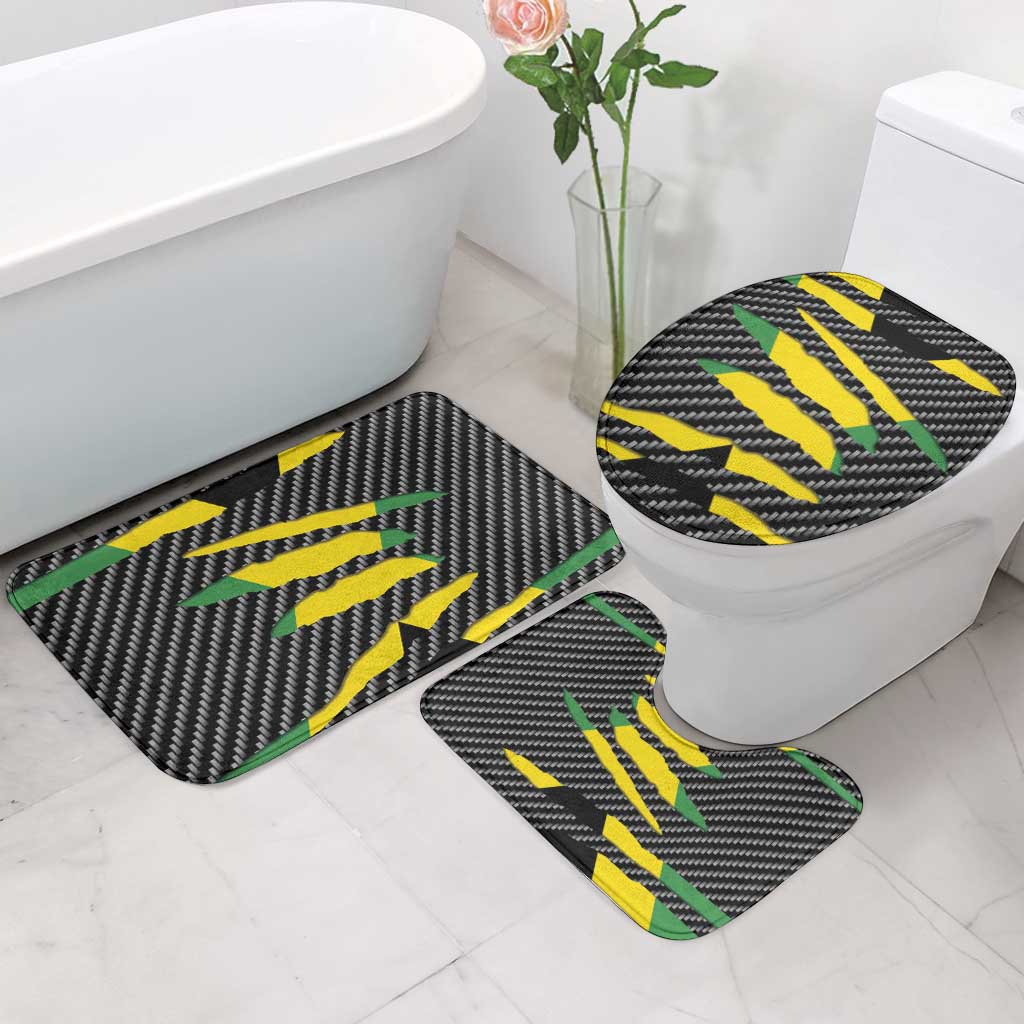 Black Jamaicans Jamaica Beast Bathroom Set Ripped Flag Graphic