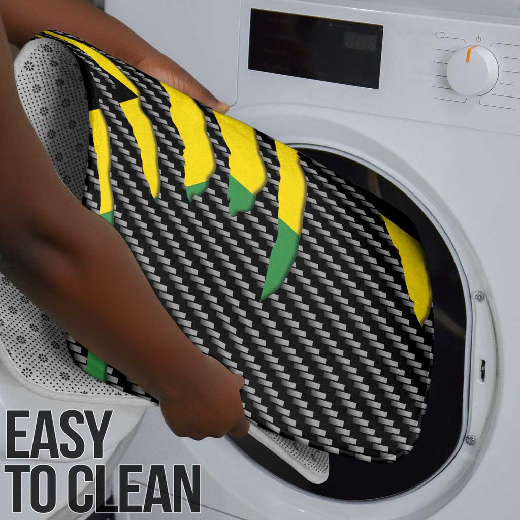 Black Jamaicans Jamaica Beast Bathroom Set Ripped Flag Graphic