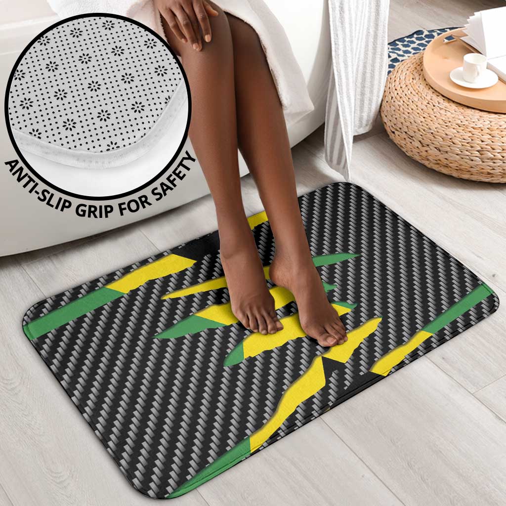 Black Jamaicans Jamaica Beast Bathroom Set Ripped Flag Graphic