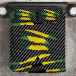 Black Jamaicans Jamaica Beast Bedding Set Ripped Flag Graphic - African Pride