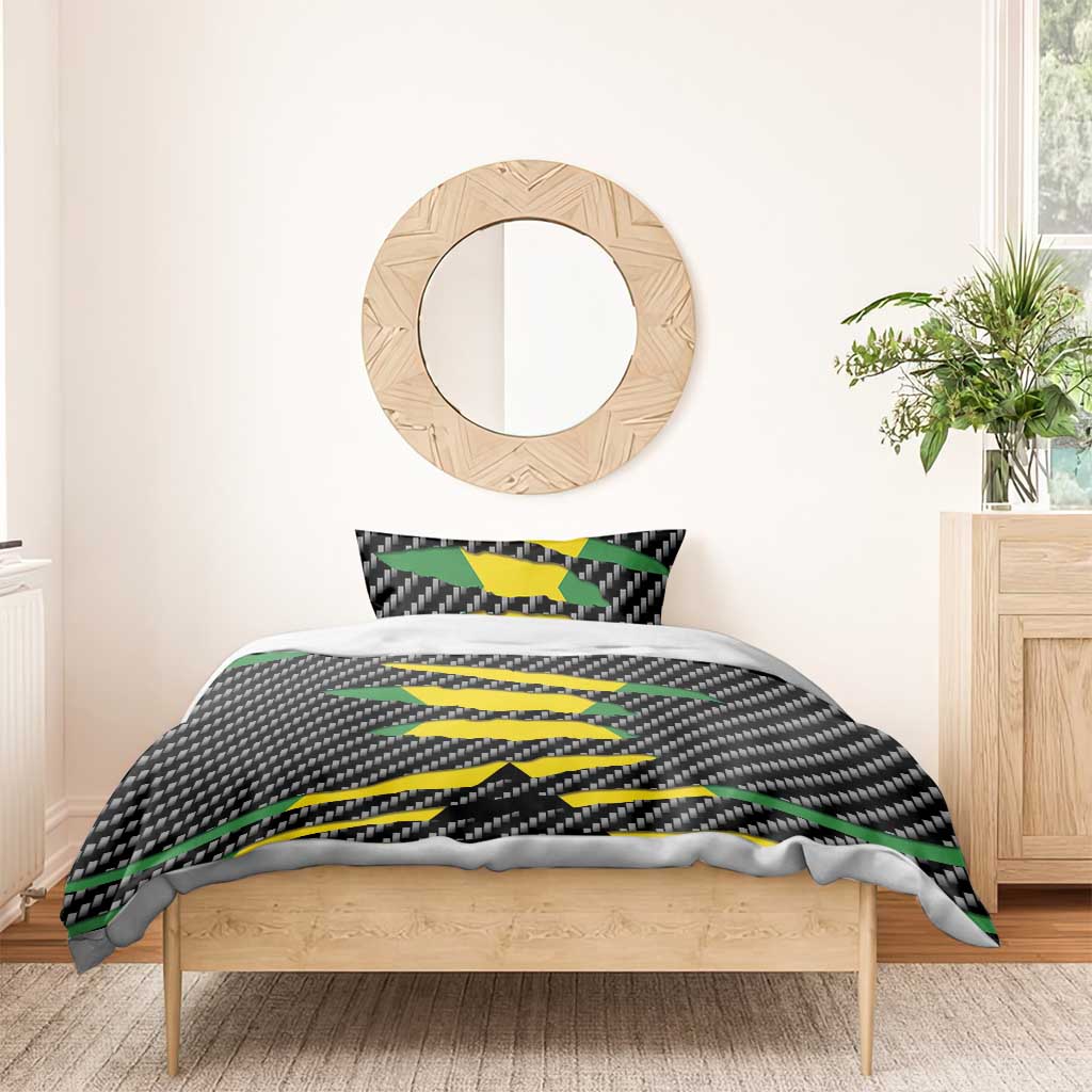 Black Jamaicans Jamaica Beast Bedding Set Ripped Flag Graphic - African Pride