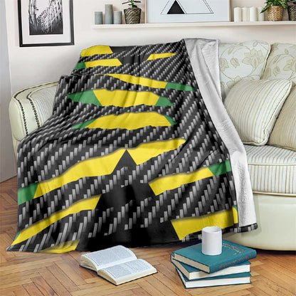 Black Jamaicans Jamaica Beast Blanket Ripped Flag Graphic - African Pride